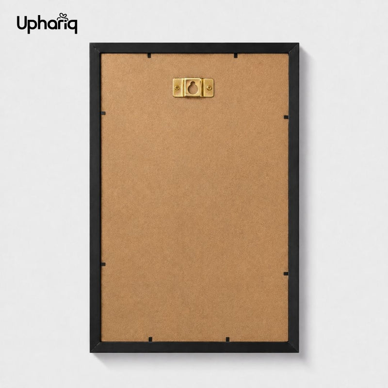 Neem Karoli Baba & Hanuman Ji Photo Frame | Black Fiber Frame | 8x12 & 12x18 Inch